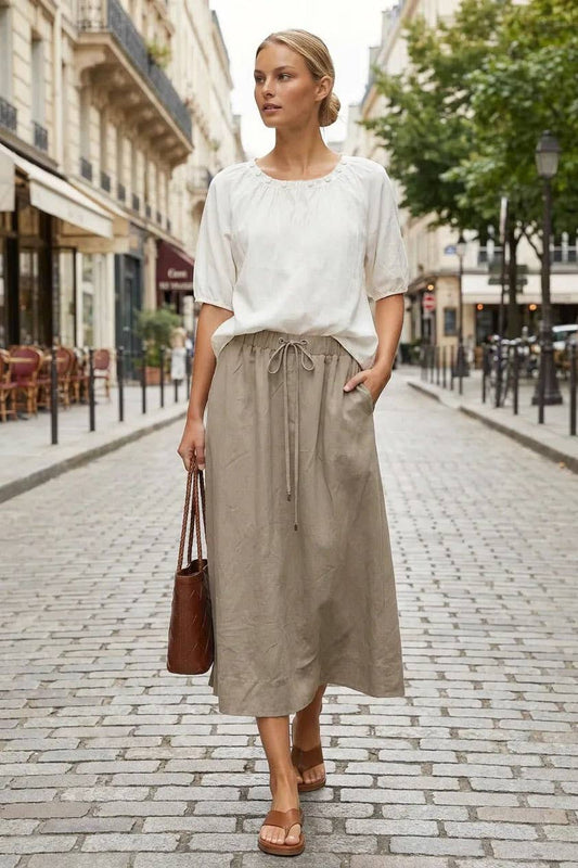 A-Line Midi Skirt