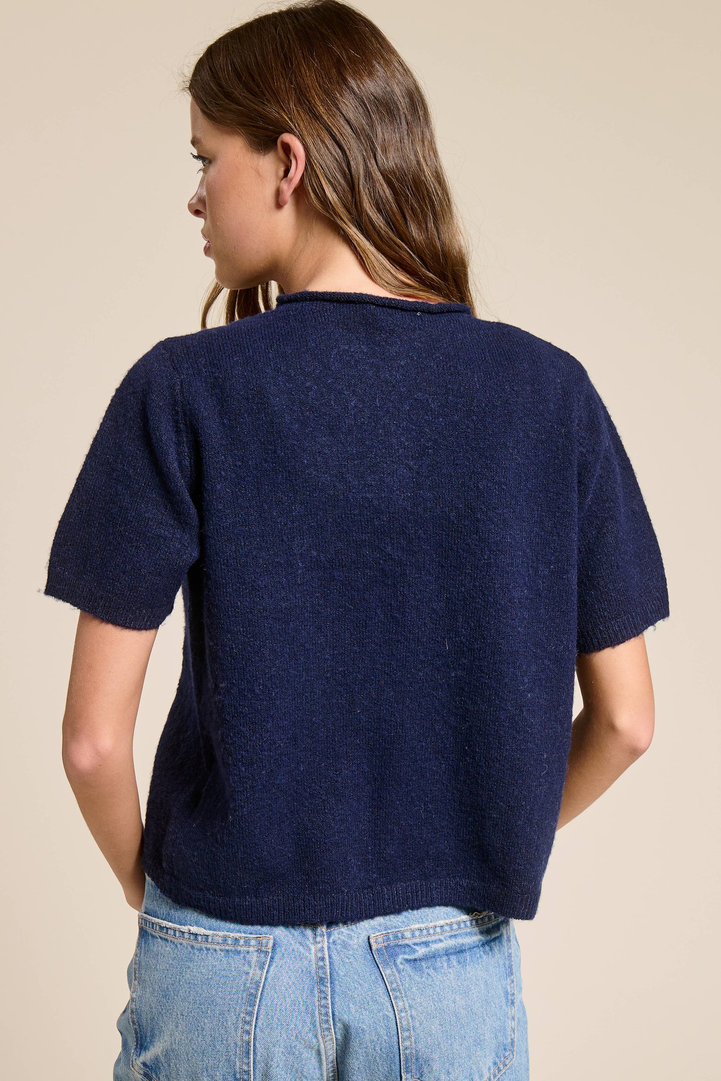Short Sleeve Button Down Cardigan