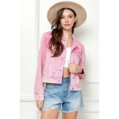 Cropped Denim Jacket WHITE