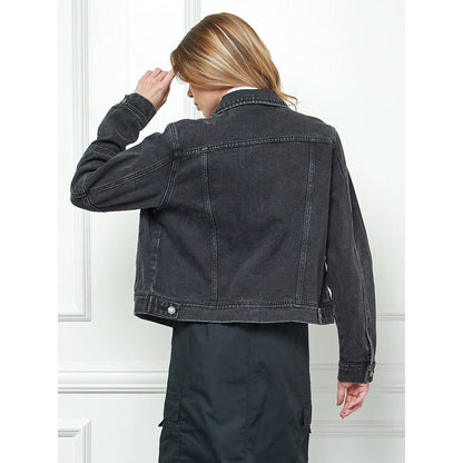 Cropped Denim Jacket WHITE