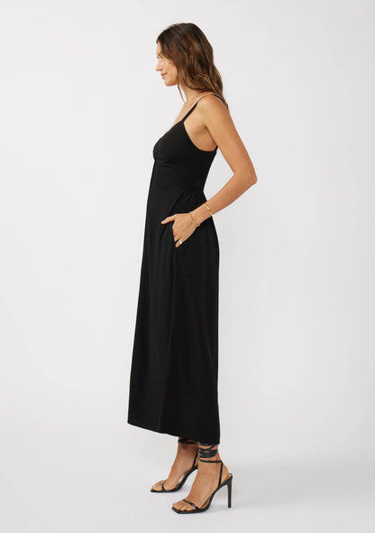 V-Neck Ruched Button Down Maxi