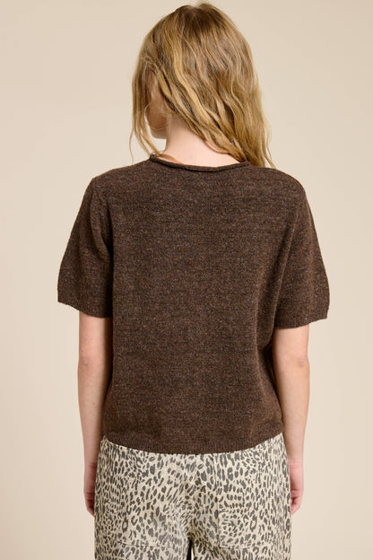 Short Sleeve Button Down Cardigan