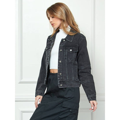 Cropped Denim Jacket WHITE