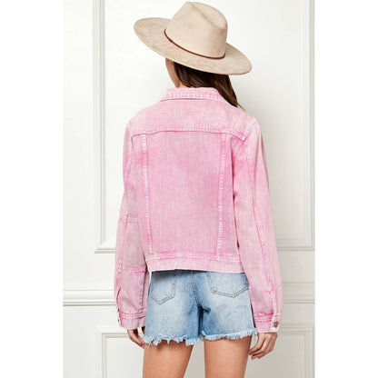 Cropped Denim Jacket WHITE