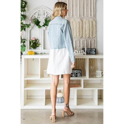 Star Embroidery Denim Jacket