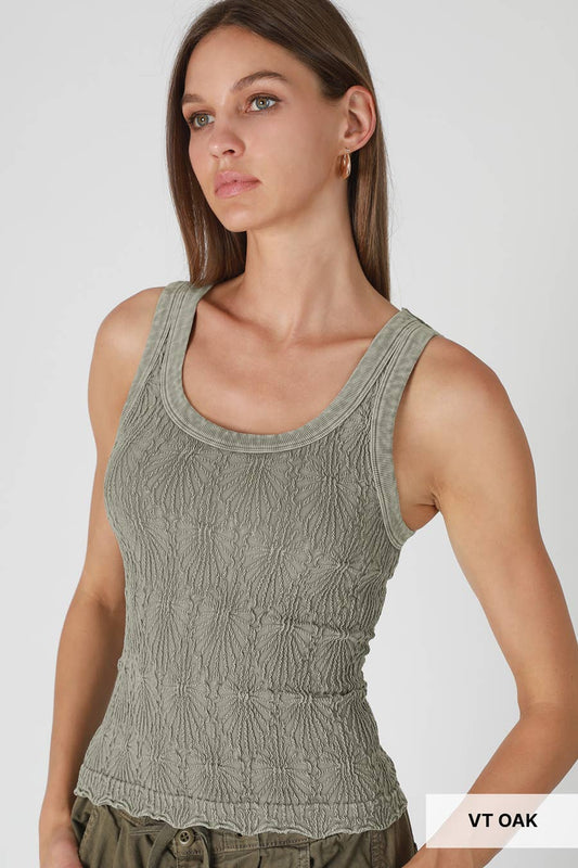 NS8465 - Vintage Reversible Lace Top: Vintage Oak