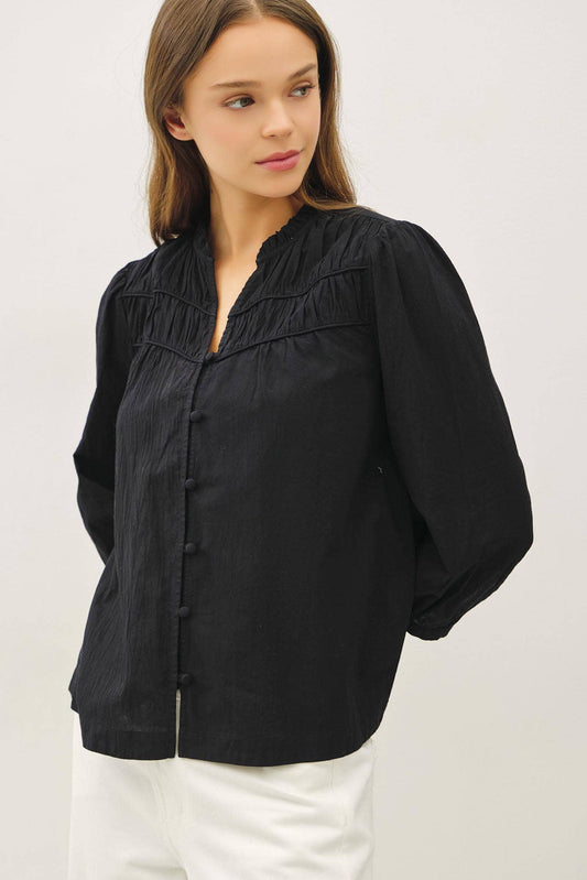 Crisp Cotton Flowy Top
