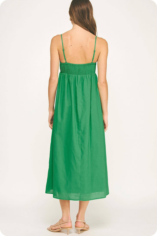 Top Stitch Bustier Linen Midi